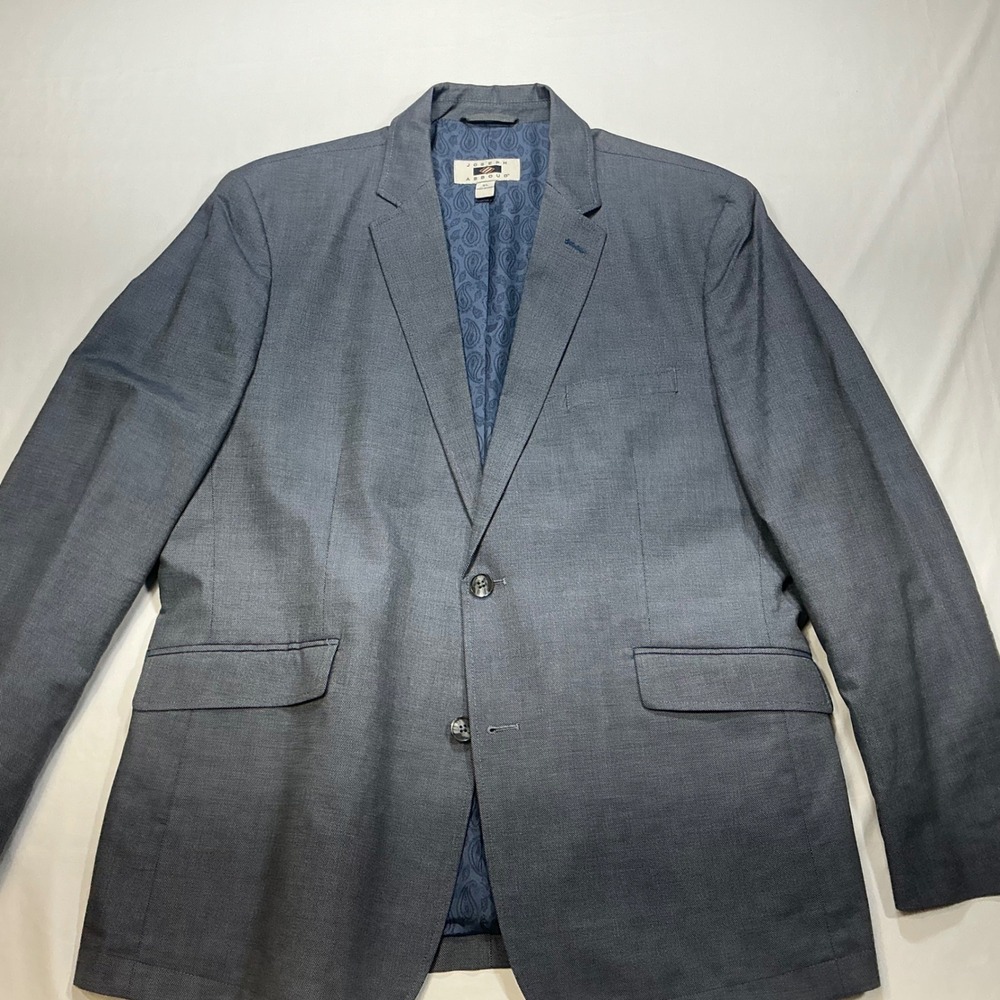 Joseph Abboud Mens Gray Textured‎ Blazer Sport Coat Jacket XL Paisley Lined